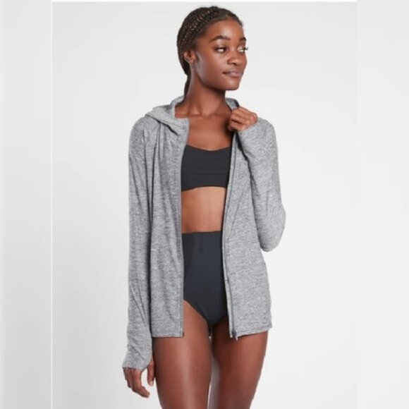 Athleta Jackets & Blazers - Athleta Pacifica Illume UPF Relaxed Jacket Gray Grey Medium